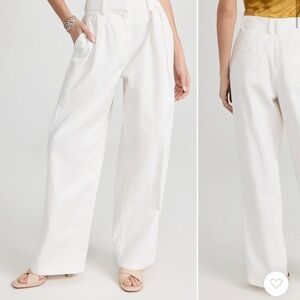 STAUD White Wide-Leg Pants